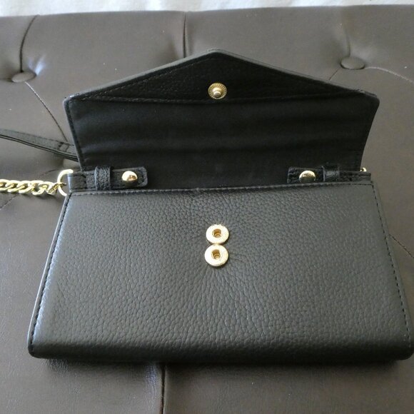 Stella and Max Black Leather Crossbody Purse - Picture 6 of 8